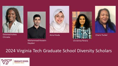 Images of the five Diversity Scholars